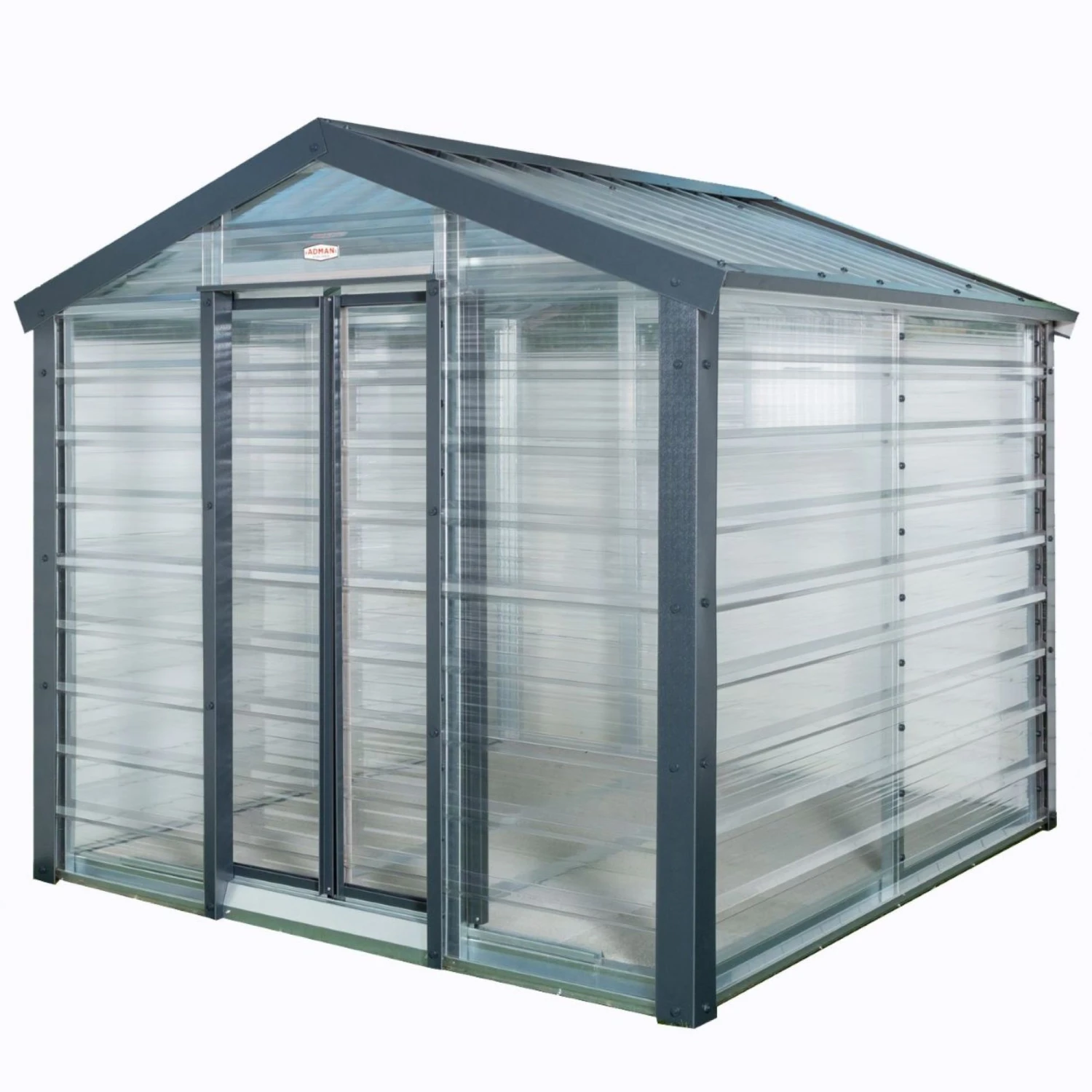 Adman Steel Sheds Multigrow 8x6.1 Greenhouse With Adjustable Vent 2 Adman Steel Sheds Multigrow 8x6.1 Greenhouse With Adjustable Vent - Image 2