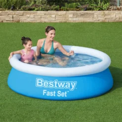 Bestway Fast Set™ Plain ABS Plastic & PVC Family Lounge Pool (W) 1.83m X (L) 1.83m -Garden Tool Store bestway fast set plain abs plastic pvc family lounge pool w 1 83m x l 1 83m6942138967630 02i
