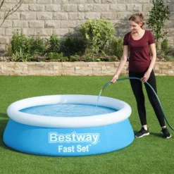 Bestway Fast Set™ Plain ABS Plastic & PVC Family Lounge Pool (W) 1.83m X (L) 1.83m -Garden Tool Store bestway fast set plain abs plastic pvc family lounge pool w 1 83m x l 1 83m6942138967630 03i