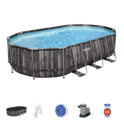 Bestway Power Steel® Wood Effect Polyvinyl Chloride (PVC) & Steel Pool (W) 3.66m X (L) 6.1m -Garden Tool Store bestway power steel wood effect polyvinyl chloride pvc steel pool w 3 66m x l 6 1m6942138983586 22c