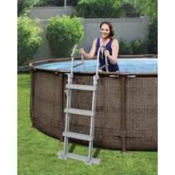 Bestway Steel Pro Rattan Print Metal & Plastic Pool -Garden Tool Store bestway steel pro rattan print metal plastic pool6942138986228 03i bq