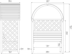 Blooma Chiltern Round Top Arbour, (H)1990mm (W)1340mm (D)800mm - Assembly Required 9 Blooma Chiltern Round Top Arbour, (H)1990mm (W)1340mm (D)800mm - Assembly Required -Garden Tool Store blooma chiltern round top arbour h 1990mm w 1340mm d 800mm assembly required5397007055641 01t bq