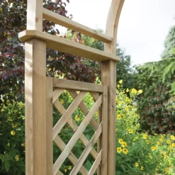 Blooma Chiltern Round Top Softwood Arch -Garden Tool Store blooma chiltern round top softwood arch5397007055627 02i BQ