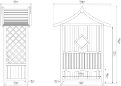 Blooma Elegant Arbour, (H)2340mm (W)1760mm (D)940mm - Assembly Service Included -Garden Tool Store blooma elegant arbour h 2340mm w 1760mm d 940mm assembly service included5397007111620 01t bq