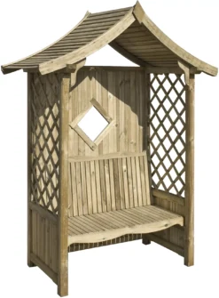 Blooma Elegant Arbour, (H)2340mm (W)1760mm (D)940mm - Assembly Service Included -Garden Tool Store blooma elegant arbour h 2340mm w 1760mm d 940mm assembly service included5397007111620 03c BQ