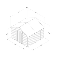 Forest Garden 10x10 Apex Pressure Treated Overlap Wooden Shed With Floor -Garden Tool Store forest garden 10x10 apex pressure treated overlap wooden shed with floor5013053192801 01t