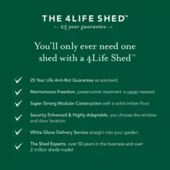 Forest Garden 10x10 Apex Pressure Treated Overlap Wooden Shed With Floor -Garden Tool Store forest garden 10x10 apex pressure treated overlap wooden shed with floor5013053192801 03t