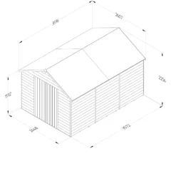 Forest Garden 12x8 Ft Apex Overlap Wooden Shed With Floor - Assembly Service Included -Garden Tool Store forest garden 12x8 ft apex overlap wooden shed with floor assembly service included5013053192887 01t