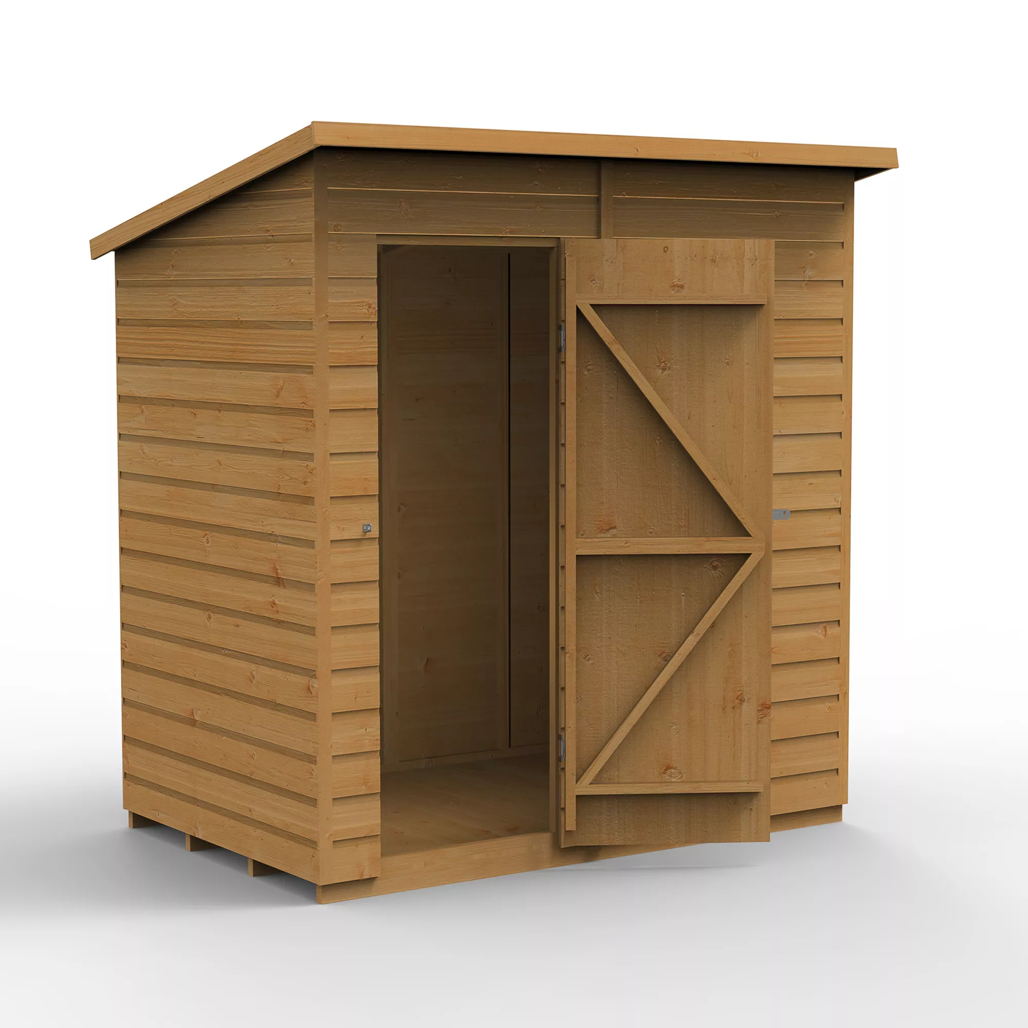 Forest Garden 6x4 Pent Dip Treated Shiplap Wooden Shed With Floor - Assembly Service Included 1 Forest Garden 6x4 Pent Dip Treated Shiplap Wooden Shed With Floor - Assembly Service Included