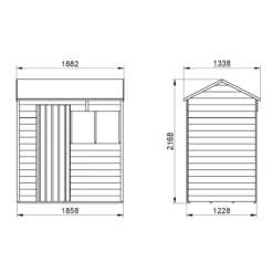 Forest Garden 6x4 Reverse Apex Dip Treated Overlap Wooden Shed With Floor -Garden Tool Store forest garden 6x4 reverse apex dip treated overlap wooden shed with floor5013053178102 01t bq