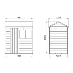 Forest Garden 6x4 Reverse Apex Pressure Treated Overlap Wooden Shed With Floor (Base Included) - Assembly Service Included -Garden Tool Store forest garden 6x4 reverse apex pressure treated overlap wooden shed with floor base included assembly service included5013053178188 01t bq