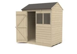 Forest Garden 6x4 Reverse Apex Pressure Treated Overlap Wooden Shed With Floor (Base Included) - Assembly Service Included -Garden Tool Store forest garden 6x4 reverse apex pressure treated overlap wooden shed with floor base included assembly service included5013053178188 21c bq