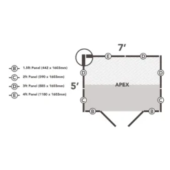 Forest Garden 7x5 Apex Dip Treated Shiplap Wooden Shed With Floor (Base Included) -Garden Tool Store forest garden 7x5 apex dip treated shiplap wooden shed with floor base included 5013053194140 01i