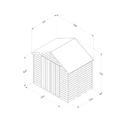Forest Garden 7x5 Apex Dip Treated Shiplap Wooden Shed With Floor -Garden Tool Store forest garden 7x5 apex dip treated shiplap wooden shed with floor5013053194140 02i