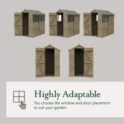 Forest Garden 7x7 Apex Pressure Treated Overlap Wooden Shed With Floor (Base Included) - Assembly Service Included -Garden Tool Store forest garden 7x7 apex pressure treated overlap wooden shed with floor base included assembly service included5013053192801 04t