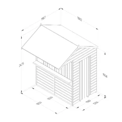 Forest Garden Apex Shiplap Wooden Garden Bar With Single Door - Assembly Service Included -Garden Tool Store forest garden apex shiplap wooden garden bar with single door assembly service included5013053191859 01t