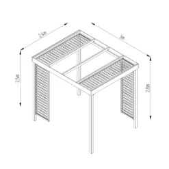 Forest Garden Dining Rectangular Pergola, (H)2400mm (W)3040mm 15 Forest Garden Dining Rectangular Pergola, (H)2400mm (W)3040mm -Garden Tool Store forest garden dining rectangular pergola h 2400mm w 3040mm5013053139998 01t