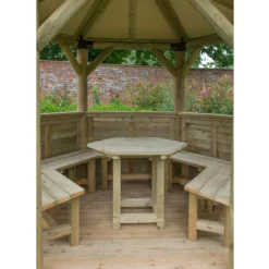 Forest Garden Furnished Hexagonal Gazebo, (W)3.78m (D)3.27m 19 Forest Garden Furnished Hexagonal Gazebo, (W)3.78m (D)3.27m -Garden Tool Store forest garden furnished hexagonal gazebo w 3 78m d 3 27m5013053172469 04i