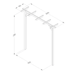 Forest Garden Hanbury Flat Top European Softwood Arch (H) 213.5cm X (W) 209cm -Garden Tool Store forest garden hanbury flat top european softwood arch h 213 5cm x w 209cm5013053190128 01t