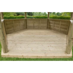 Forest Garden Hexagonal Gazebo With Cedar Roof, (W)4.9m (D)4.24m -Garden Tool Store forest garden hexagonal gazebo with cedar roof w 4 9m d 4 24m5013053163436 02i