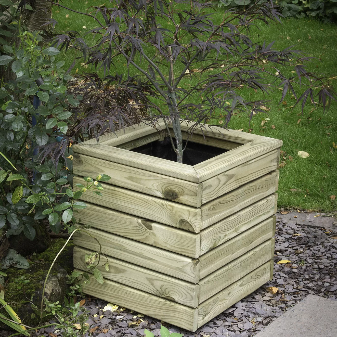 Forest Garden Linear Wooden Rectangular Planter 5 Forest Garden Linear Wooden Rectangular Planter - Image 5