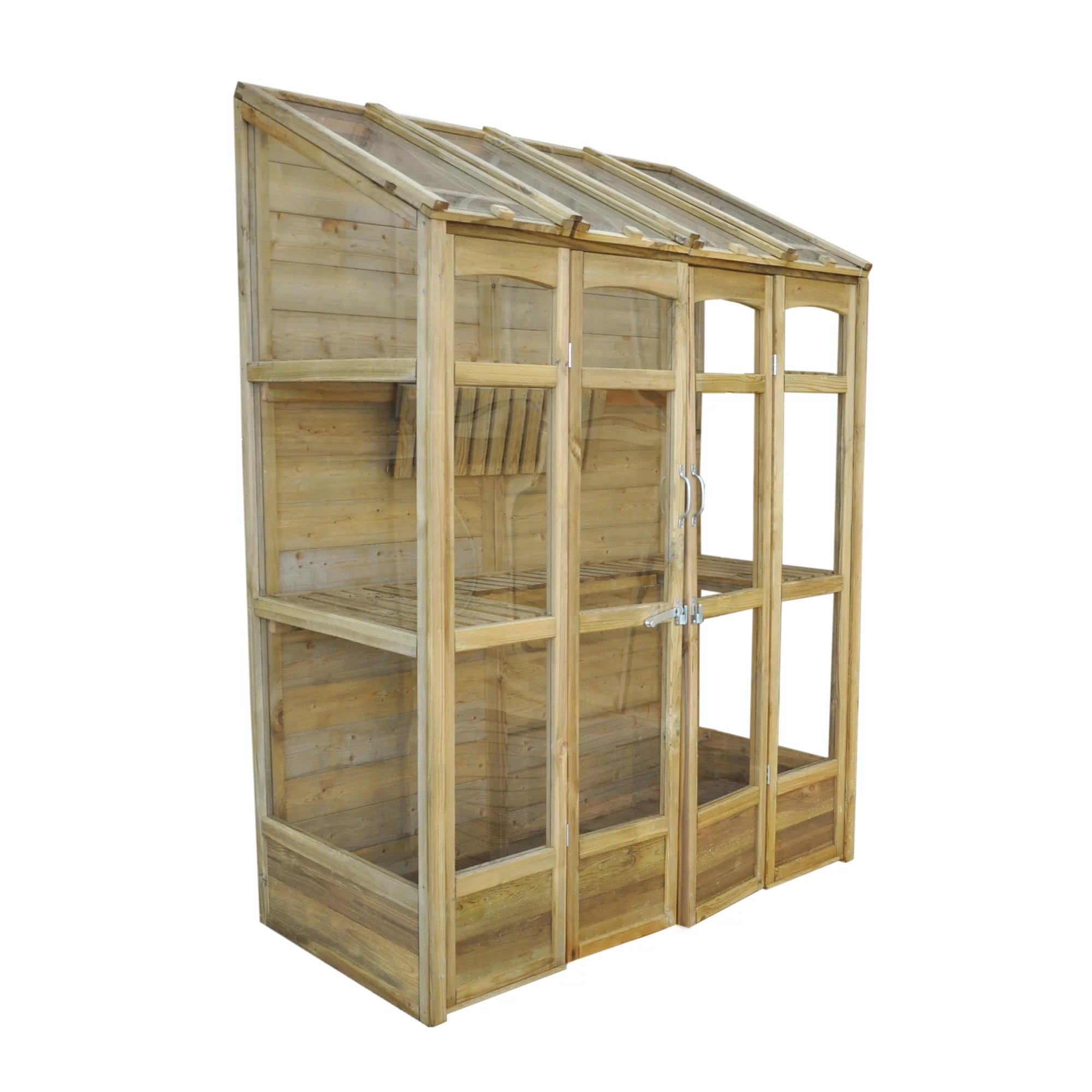 Forest Garden Natural Timber 5x2 Greenhouse 2 Forest Garden Natural Timber 5x2 Greenhouse - Image 2