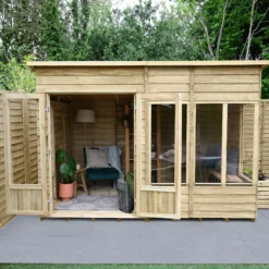 Forest Garden Oakley 10x6 Pent Overlap Solid Wood Summer House With Double Door - Assembly Service Included 8 Forest Garden Oakley 10x6 Pent Overlap Solid Wood Summer House With Double Door - Assembly Service Included -Garden Tool Store forest garden oakley 10x6 pent overlap solid wood summer house with double door assembly service included5013053188682 03i bq