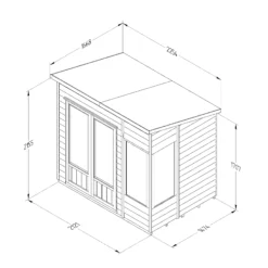 Forest Garden Oakley 7x5 Pent Overlap Solid Wood Summer House With Double Door - Assembly Service Included -Garden Tool Store forest garden oakley 7x5 pent overlap solid wood summer house with double door assembly service included5013053188514 01t bq