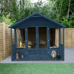 Forest Garden Oakley 8x12 Apex Overlap Solid Wood Summer House With Double Door - Assembly Service Included -Garden Tool Store forest garden oakley 8x12 apex overlap solid wood summer house with double door assembly service included5013053188828 03i bq