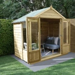 Forest Garden Oakley 8x6 Apex Overlap Solid Wood Summer House With Double Door - Assembly Service Included 7 Forest Garden Oakley 8x6 Apex Overlap Solid Wood Summer House With Double Door - Assembly Service Included -Garden Tool Store forest garden oakley 8x6 apex overlap solid wood summer house with double door assembly service included5013053188583 03i bq