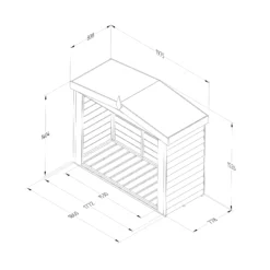 Forest Garden Overlap Timber 6x5 Ft Apex Log Store -Garden Tool Store forest garden overlap timber 6x5 ft apex log store5013053189962 01t