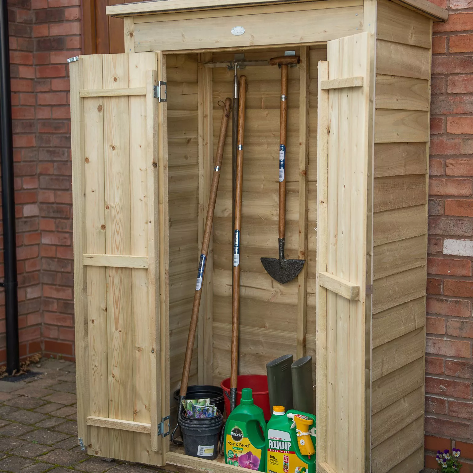 Forest Garden Overlap Wooden 3x2 Pent Garden Storage 7 Forest Garden Overlap Wooden 3x2 Pent Garden Storage - Image 7