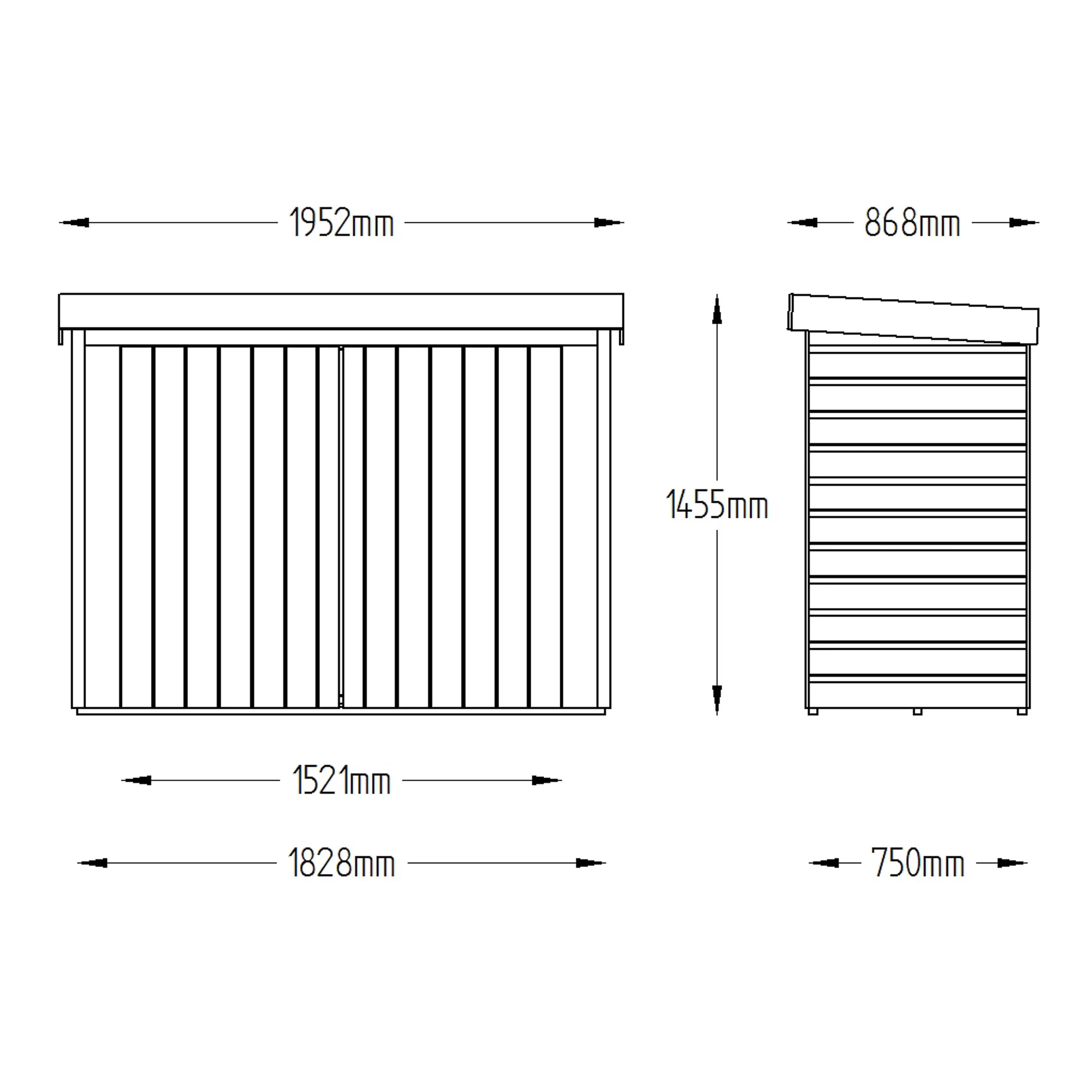 Forest Garden Shiplap Wooden 6x3 Pent Garden Storage 12 Forest Garden Shiplap Wooden 6x3 Pent Garden Storage - Image 12