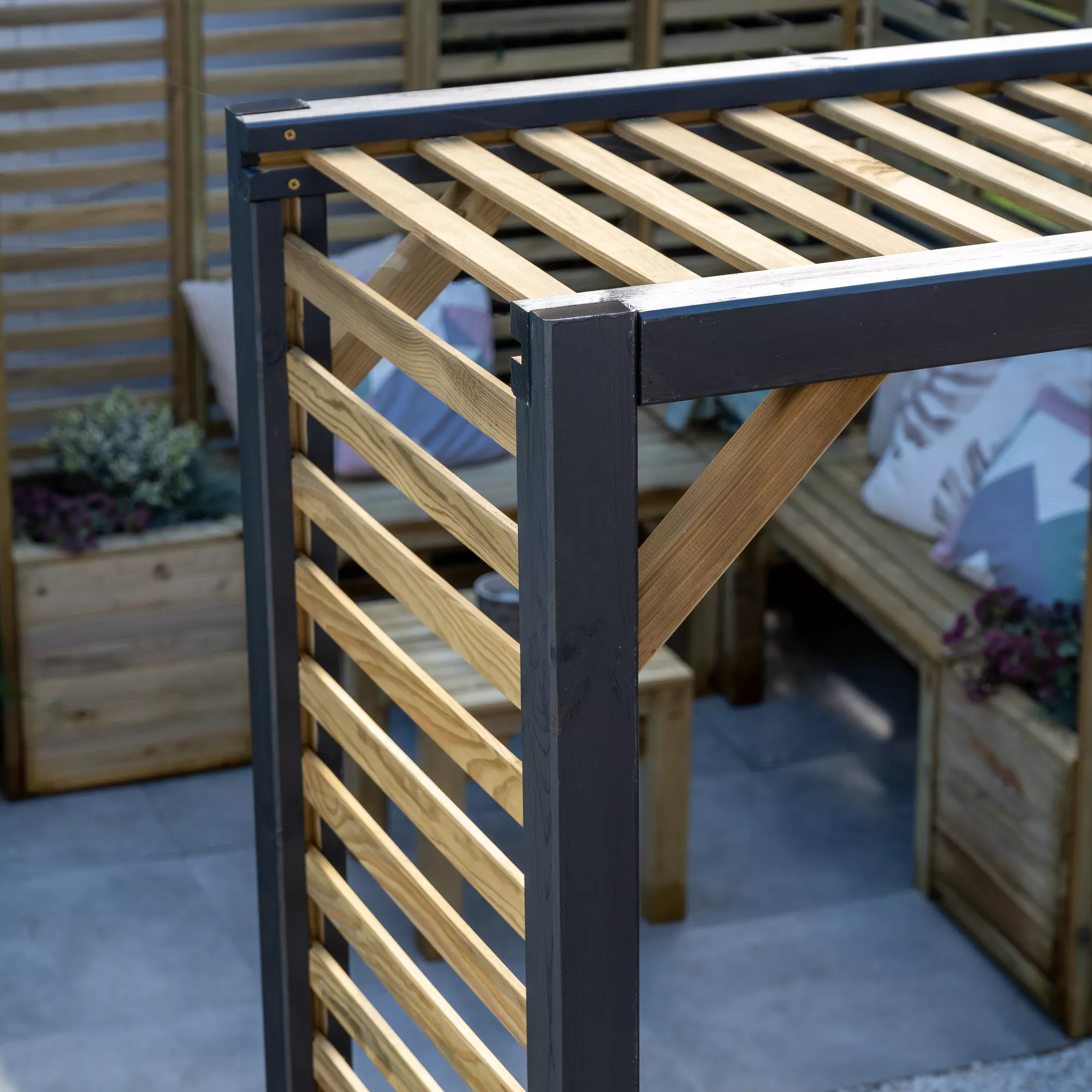 Forest Garden Slatted European Softwood Arch (H) 220cm X (W) 113cm 3 Forest Garden Slatted European Softwood Arch (H) 220cm X (W) 113cm - Image 3