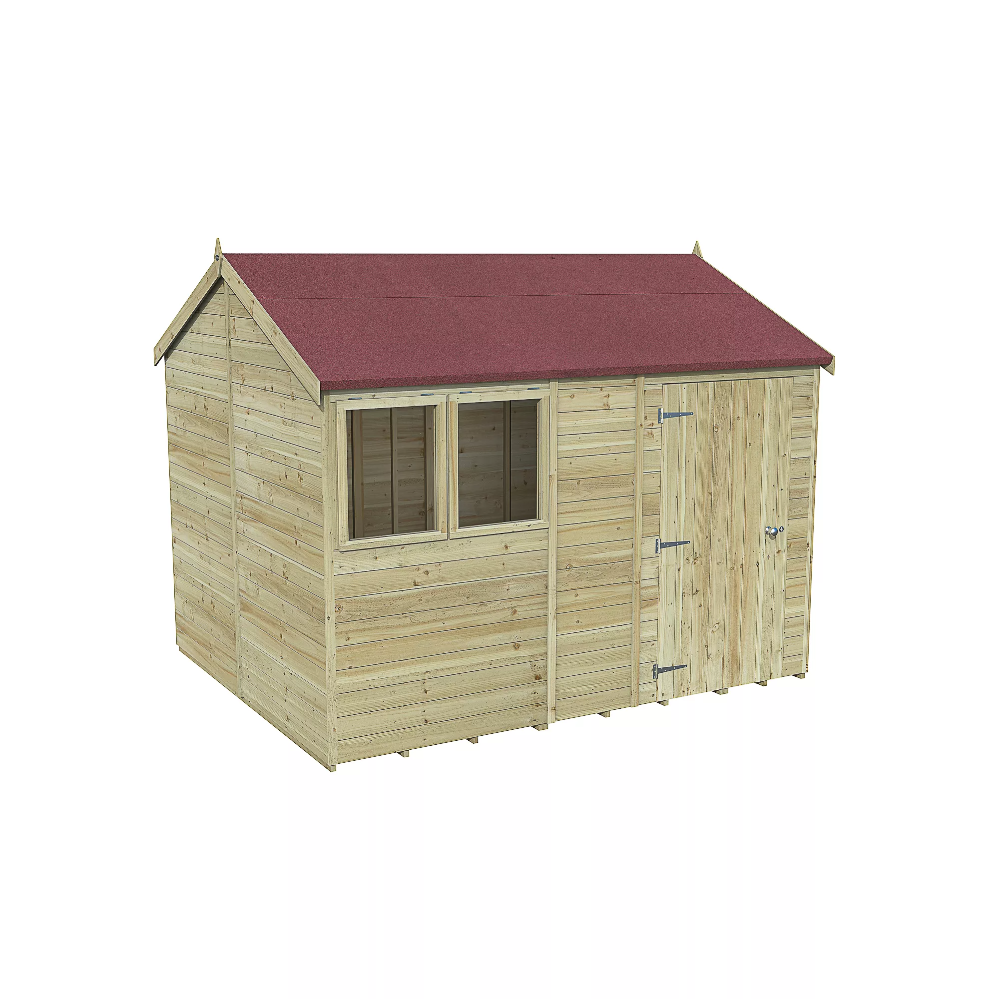 Forest Garden Timberdale 10x8 Ft Reverse Apex Tongue & Groove Wooden Shed With Floor 2 Forest Garden Timberdale 10x8 Ft Reverse Apex Tongue & Groove Wooden Shed With Floor - Image 2
