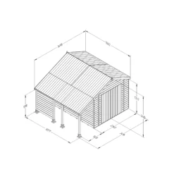 Forest Garden Timberdale Log Store 10x8 Ft Apex Tongue & Groove Wooden 2 Door Shed With Floor (Base Included) -Garden Tool Store forest garden timberdale log store 10x8 ft apex tongue groove wooden 2 door shed with floor base included 5013053189276 01t bq