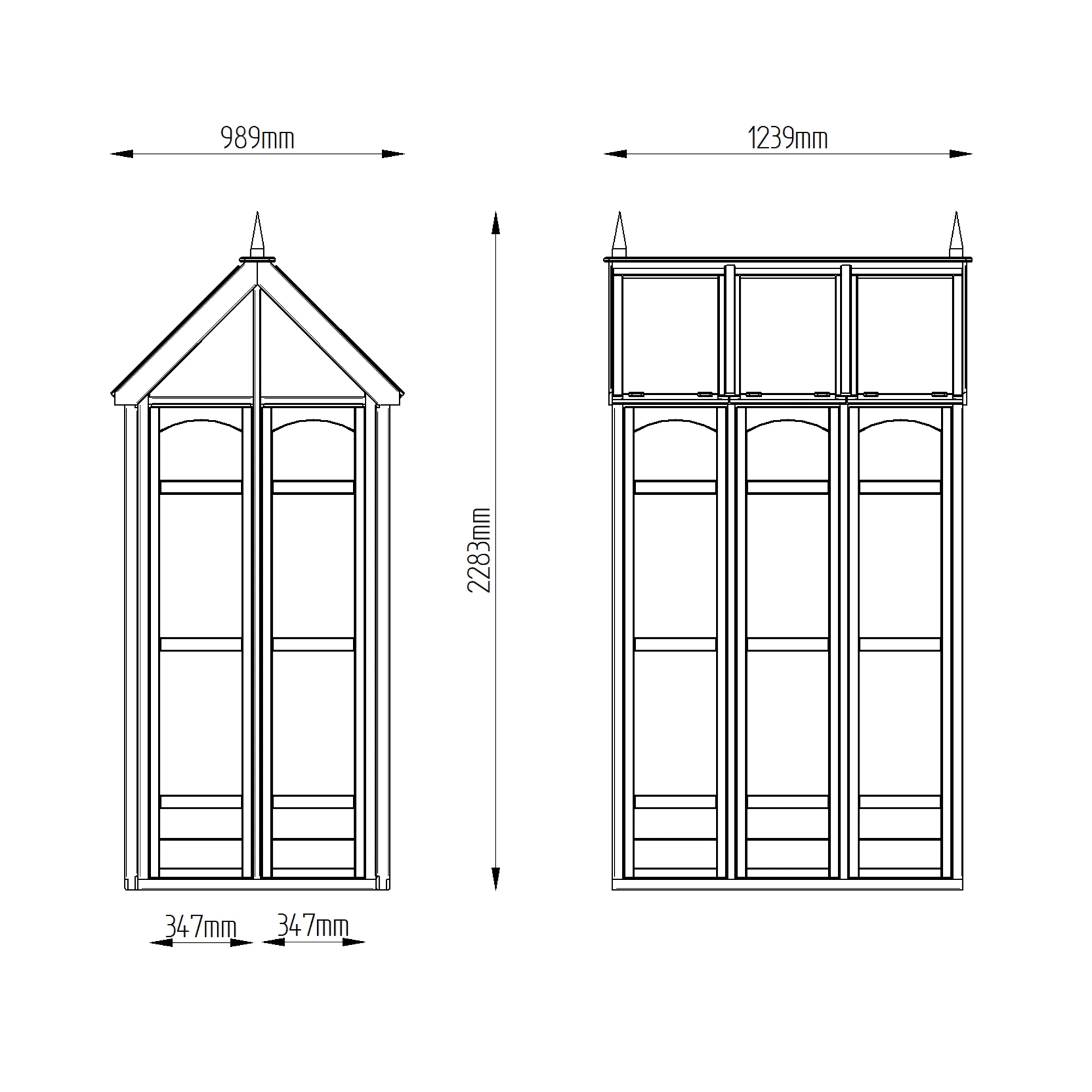 Forest Garden Victorian Walk Around 4x3 Greenhouse 20 Forest Garden Victorian Walk Around 4x3 Greenhouse - Image 20