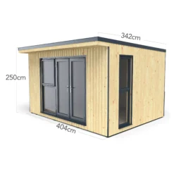 Forest Garden Xtend+ 13x11 Pent Tongue & Groove Garden Office -Garden Tool Store forest garden xtend 13x11 pent tongue groove garden office5013053183632 01t