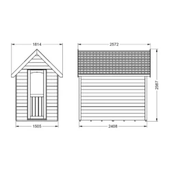 Forest Retreat 8x5 Apex Pressure Treated Overlap Cream Shed With Floor - Assembly Service Included -Garden Tool Store forest retreat 8x5 apex pressure treated overlap cream shed with floor assembly service included5013053176535 01t bq