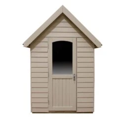 Forest Retreat 8x5 Apex Pressure Treated Overlap Cream Shed With Floor - Assembly Service Included -Garden Tool Store forest retreat 8x5 apex pressure treated overlap cream shed with floor assembly service included5013053176535 03c bq