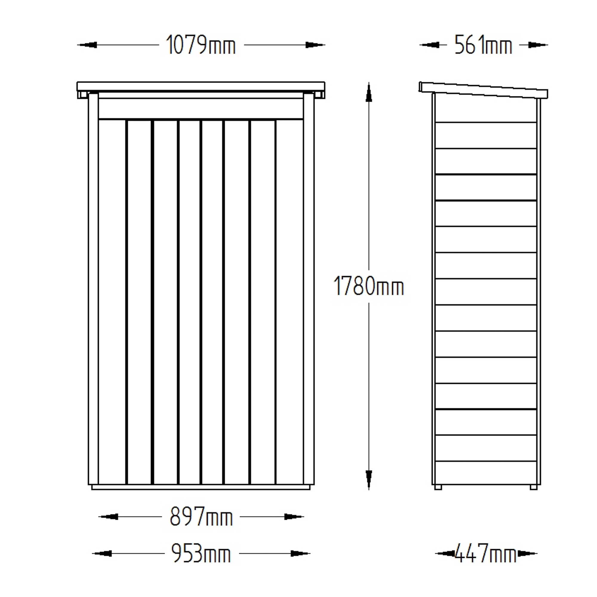 Forest Tall Tongue & Groove 3.5x2 Pent Garden Storage 750L 13 Forest Tall Tongue & Groove 3.5x2 Pent Garden Storage 750L - Image 13