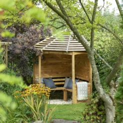 Forest Venetian Corner Arbour, (H)2500mm (W)2330mm (D)1610mm - Assembly Required -Garden Tool Store forest venetian corner arbour h 2500mm w 2330mm d 1610mm assembly required5013053139745 04i