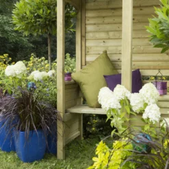 Forest Venetian Corner Arbour, (H)2500mm (W)2330mm (D)1610mm - Assembly Required -Garden Tool Store forest venetian corner arbour h 2500mm w 2330mm d 1610mm assembly required5013053139745 08i