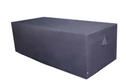 GoodHome Hamilton Steel Grey Rectangular Dining Table Cover 222cm(L) 75cm(H) 102cm(W)