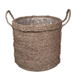 GoodHome Witoto Natural Seagrass Round Plant Pot (Dia)41cm