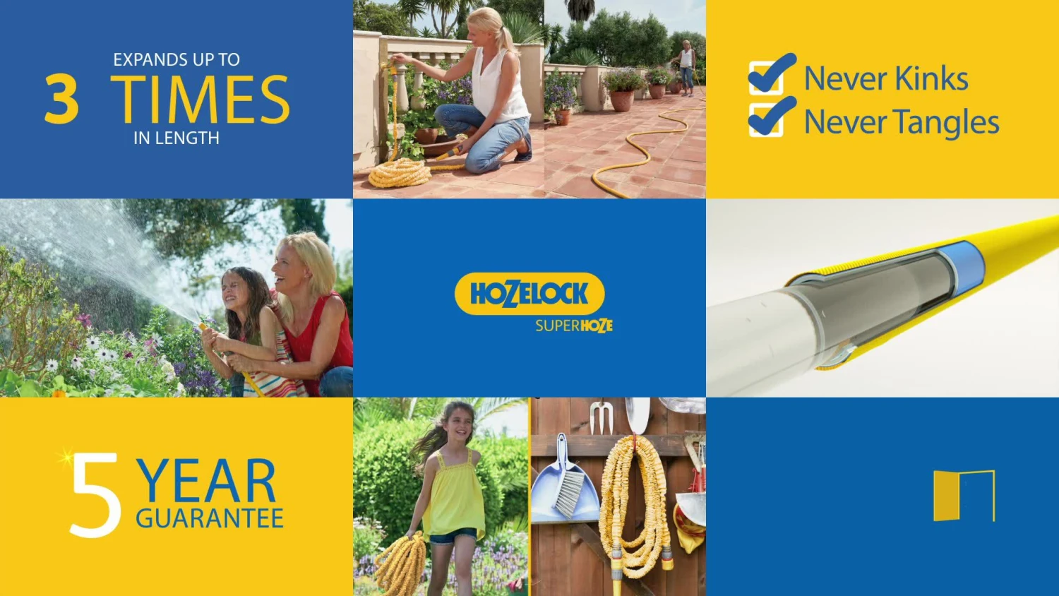 Hozelock Superhoze Flexible Yellow Expanding Hose Pipe (L)30m 2 Hozelock Superhoze Flexible Yellow Expanding Hose Pipe (L)30m - Image 2