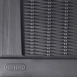 Keter Borneo Rattan Effect Plastic Garden Storage Box -Garden Tool Store keter borneo rattan effect plastic garden storage box7290103669065 03bq