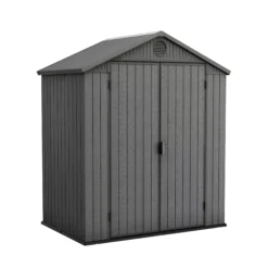 Keter Darwin 6x4 Grey Plastic Shed With Floor (Base Included)