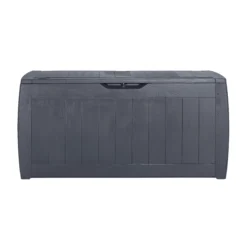 Keter Hollywood Wood Effect Plastic Garden Storage Box -Garden Tool Store keter hollywood wood effect plastic garden storage box7290103658441 02c bq