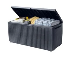 Keter Springwood Plastic Garden Storage Box -Garden Tool Store keter springwood plastic garden storage box7290106930292 01i bq